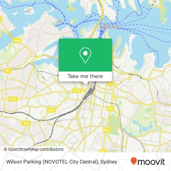 Wilson Parking (NOVOTEL City Central) map