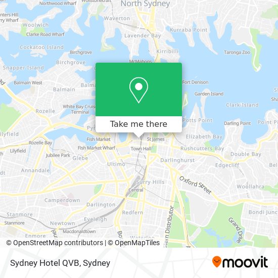 Sydney Hotel QVB map