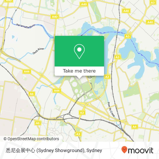 Mapa 悉尼会展中心 (Sydney Showground)