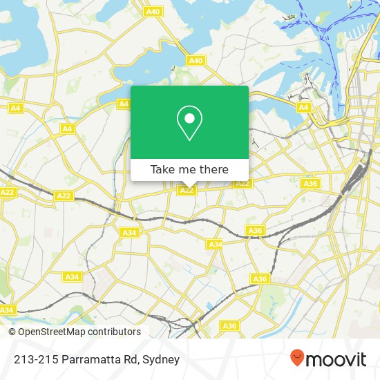 213-215 Parramatta Rd map