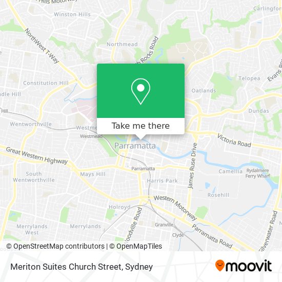 Mapa Meriton Suites Church Street