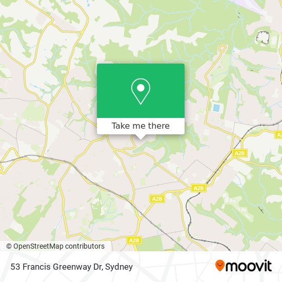 Mapa 53 Francis Greenway Dr