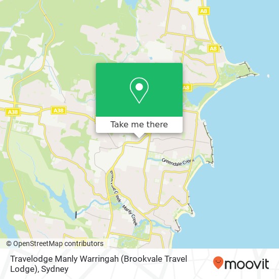 Mapa Travelodge Manly Warringah (Brookvale Travel Lodge)