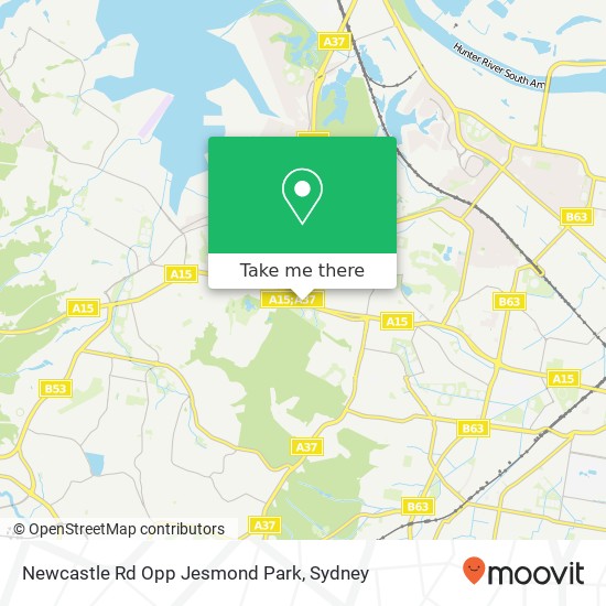 Mapa Newcastle Rd Opp Jesmond Park