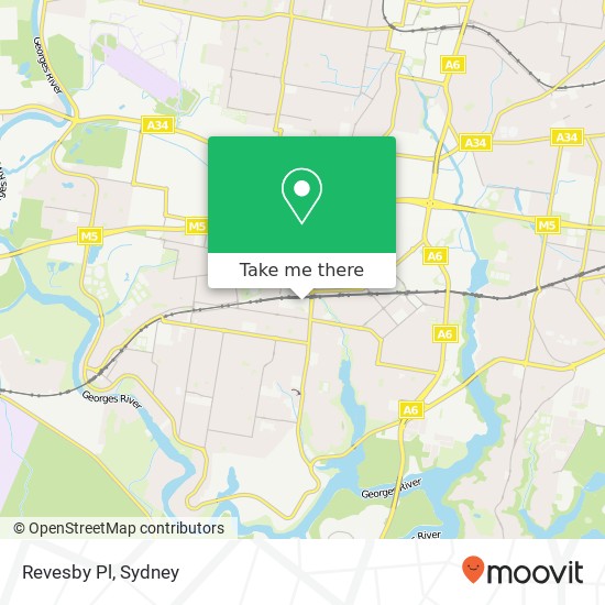 Revesby Pl map