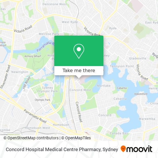 Concord Hospital Medical Centre Pharmacy map