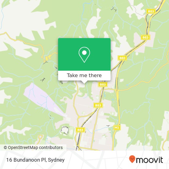 16 Bundanoon Pl map