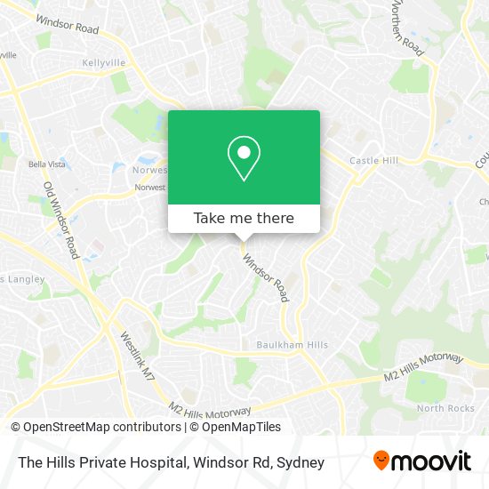 The Hills Private Hospital, Windsor Rd map