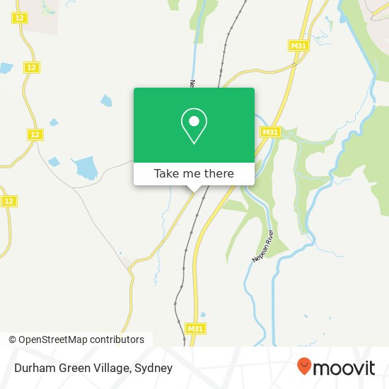 Mapa Durham Green Village