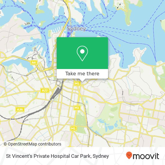 St Vincent's Private Hospital Car Park map