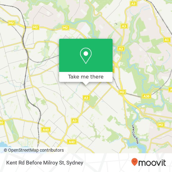 Kent Rd Before Milroy St map