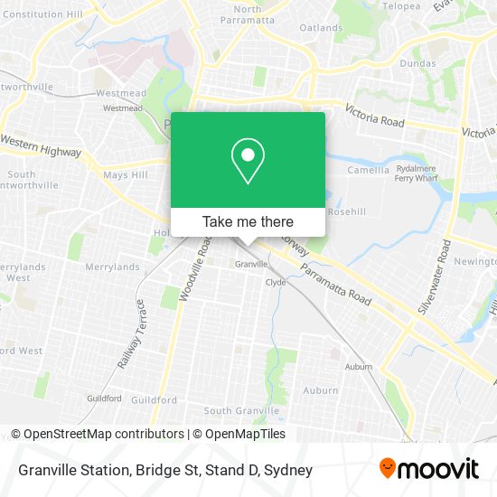 Granville Station, Bridge St, Stand D map