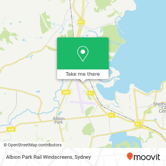 Mapa Albion Park Rail Windscreens