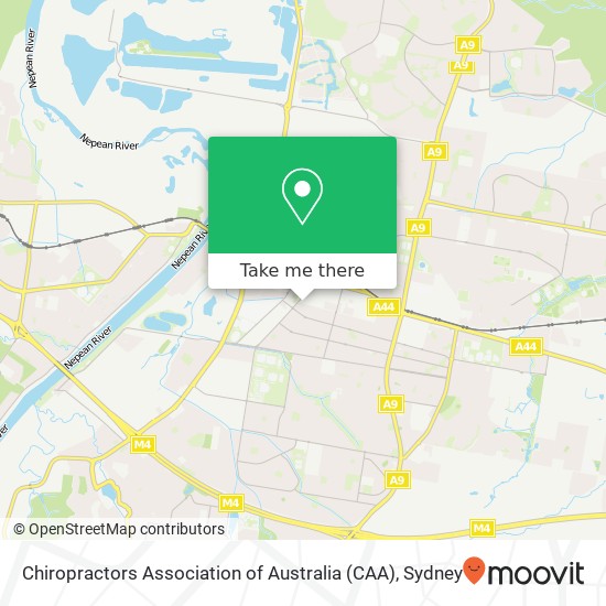 Chiropractors Association of Australia (CAA) map