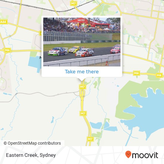 Mapa Eastern Creek