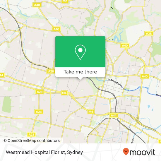 Mapa Westmead Hospital Florist