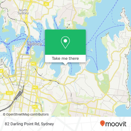 82 Darling Point Rd map