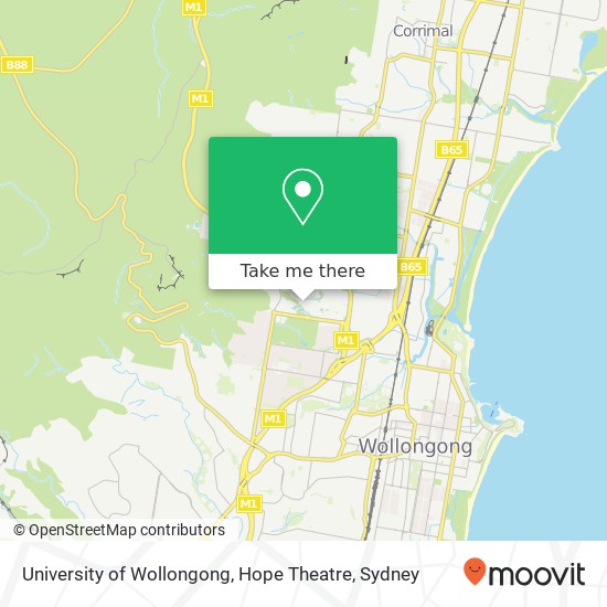Mapa University of Wollongong, Hope Theatre