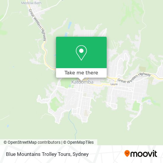 Mapa Blue Mountains Trolley Tours