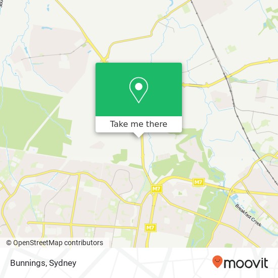 Bunnings map