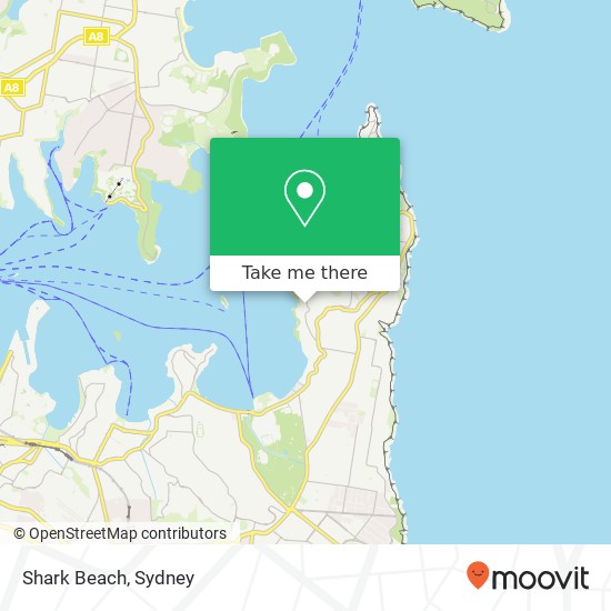 Shark Beach map