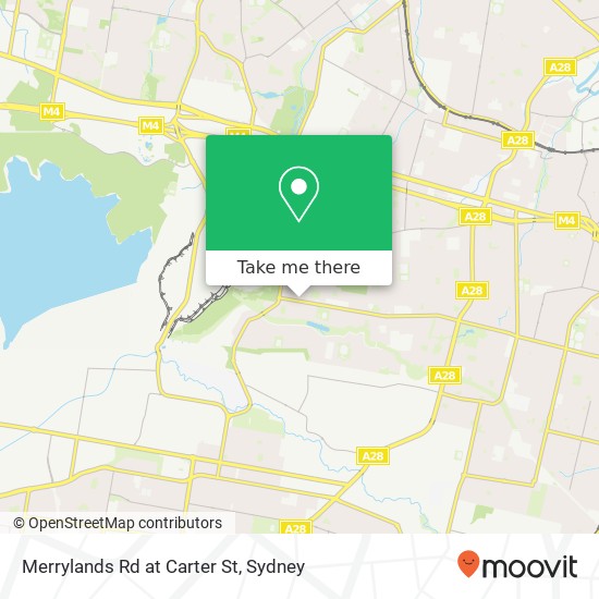 Merrylands Rd at Carter St map