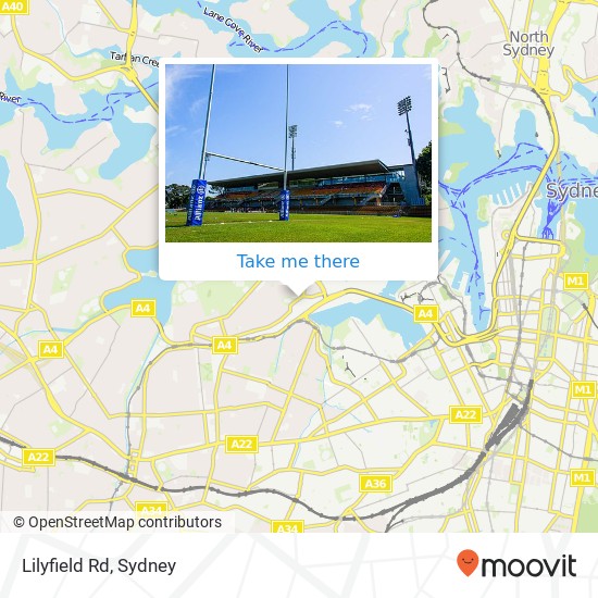 Lilyfield Rd map