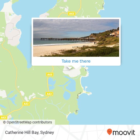Mapa Catherine Hill Bay