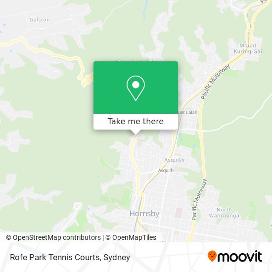 Rofe Park Tennis Courts map
