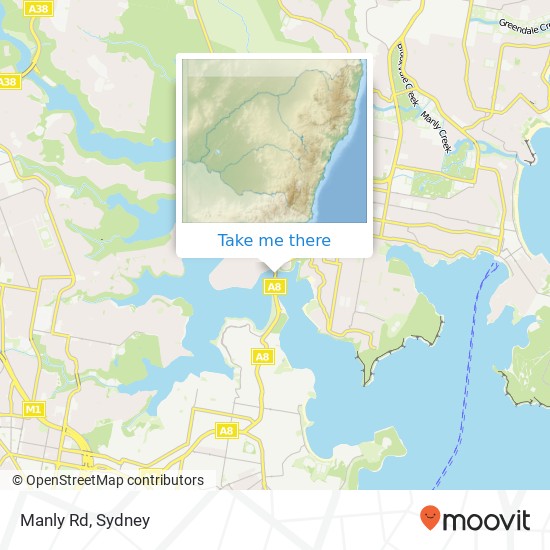 Manly Rd map