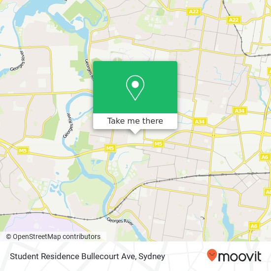 Mapa Student Residence Bullecourt Ave