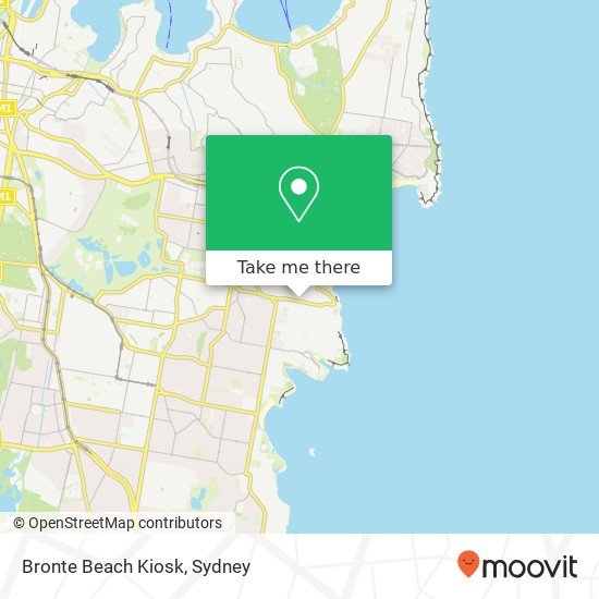 Bronte Beach Kiosk map