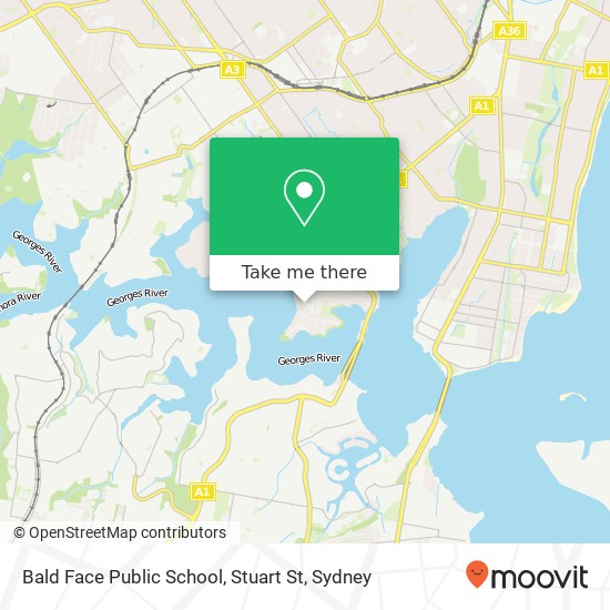 Bald Face Public School, Stuart St map