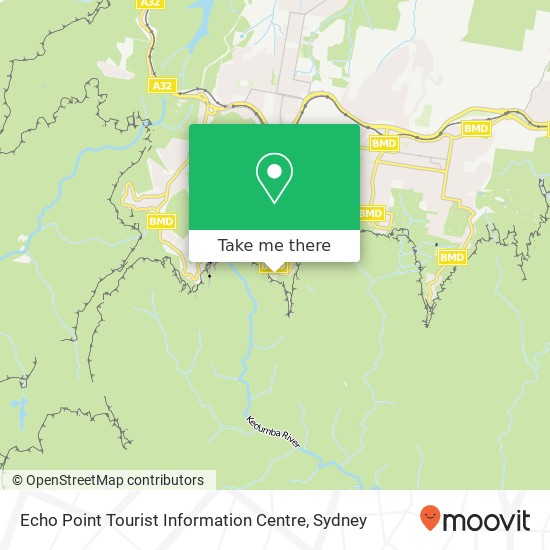 Echo Point Tourist Information Centre map
