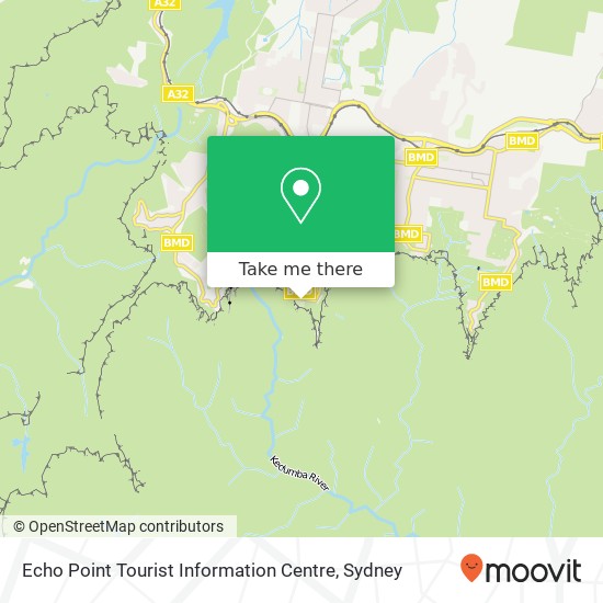 Mapa Echo Point Tourist Information Centre