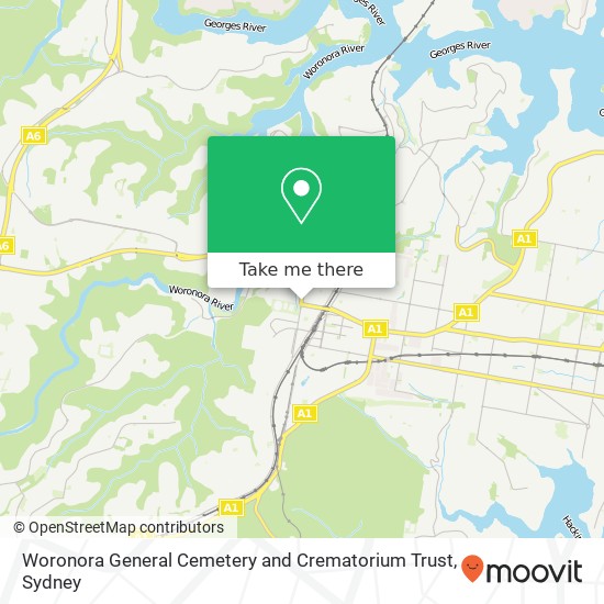 Mapa Woronora General Cemetery and Crematorium Trust