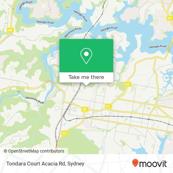 Tondara Court Acacia Rd map