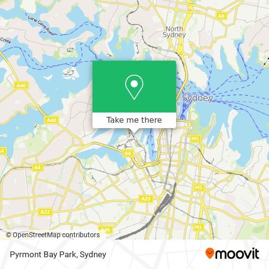 Pyrmont Bay Park map