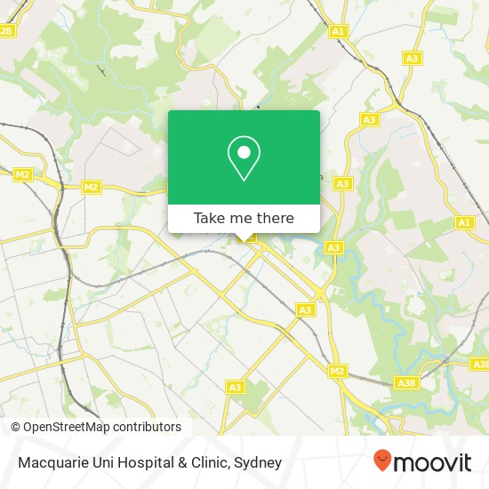 Mapa Macquarie Uni Hospital & Clinic