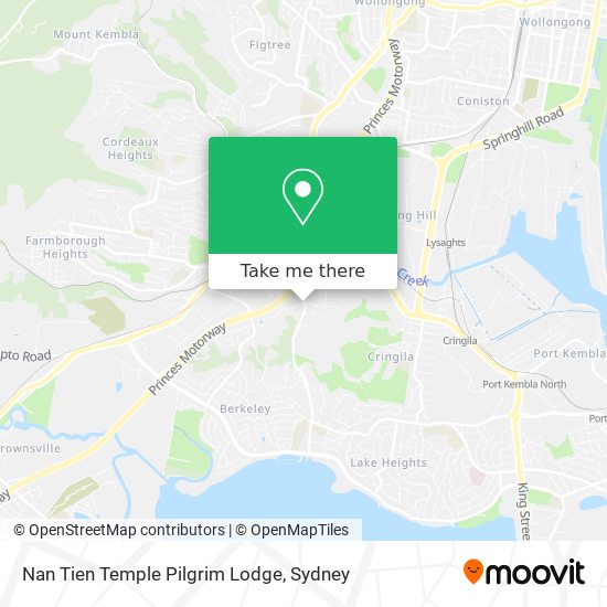 Nan Tien Temple Pilgrim Lodge map