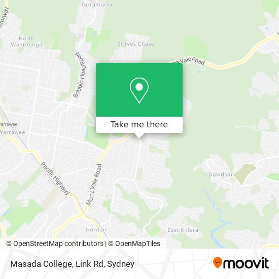 Masada College, Link Rd map