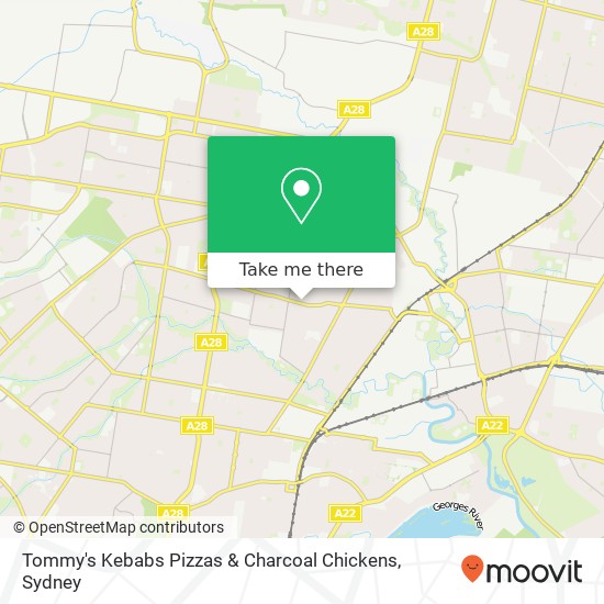 Mapa Tommy's Kebabs Pizzas & Charcoal Chickens