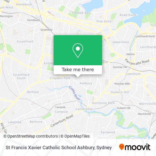 Mapa St Francis Xavier Catholic School Ashbury