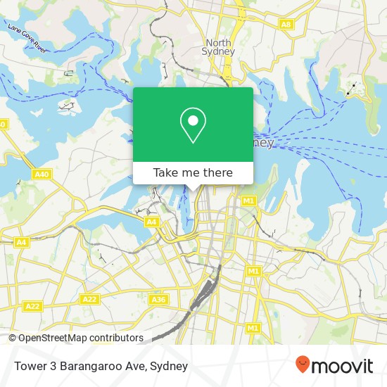 Tower 3 Barangaroo Ave map