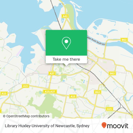 Library Huxley-University of Newcastle map
