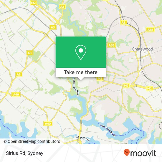 Sirius Rd map