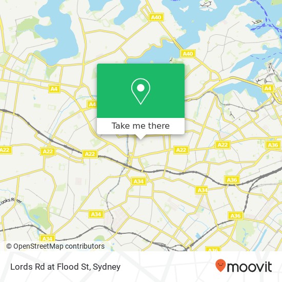 Lords Rd at Flood St map