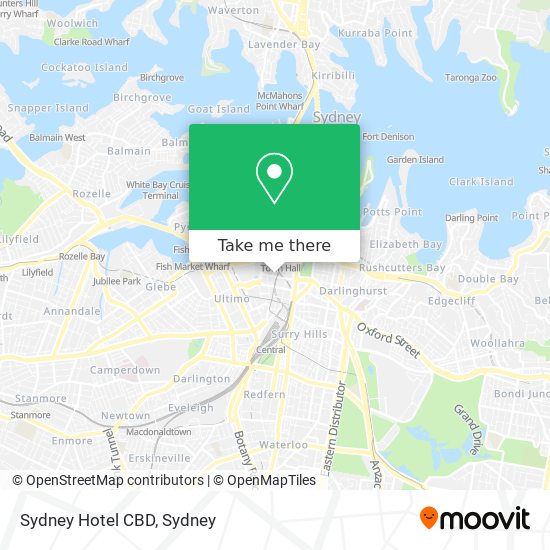 Sydney Hotel CBD map
