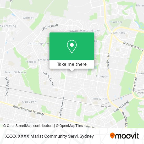 XXXX XXXX Marist Community Servi map