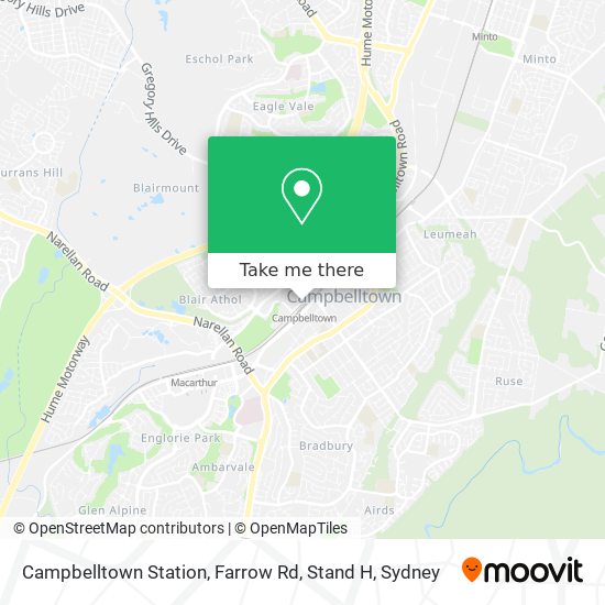 Mapa Campbelltown Station, Farrow Rd, Stand H